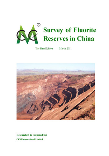 Survey of Fluorite Reserves in China